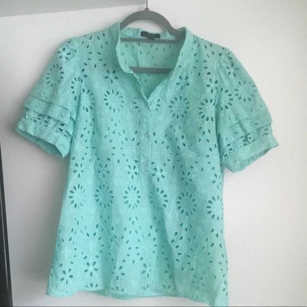Perfect Condition Jcrew Eyelet Blouse Size Small - image 7